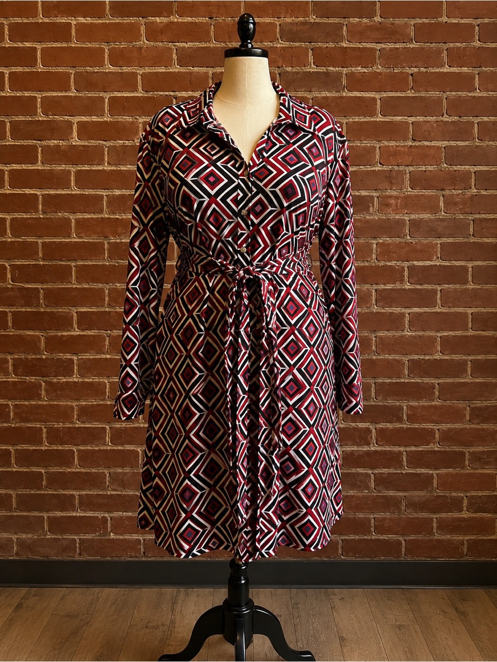 INC International Concepts | Dress | Mini | Long Sleeve | Self-Tie Waist | 2X